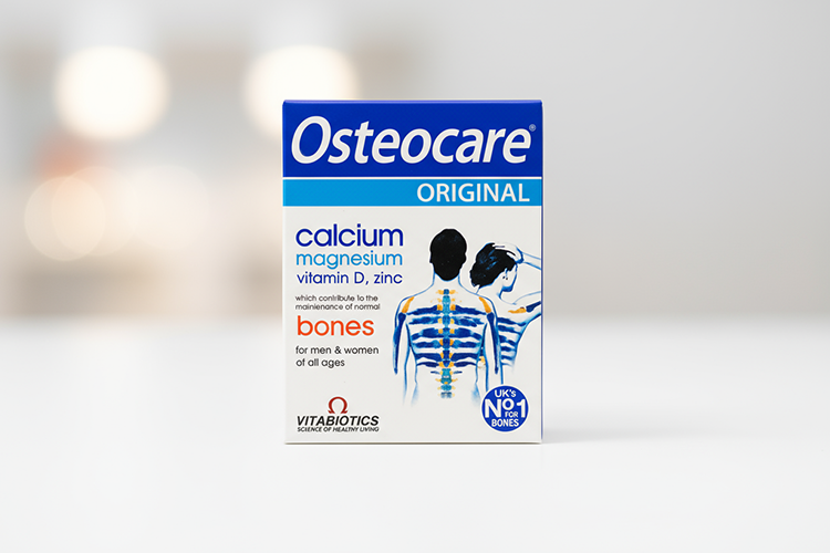 تصویر بسته‌ بندی قرص Osteocare برای تقویت استخوان‌ ها